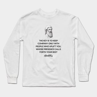 Epictetus Stoicism Quote Long Sleeve T-Shirt